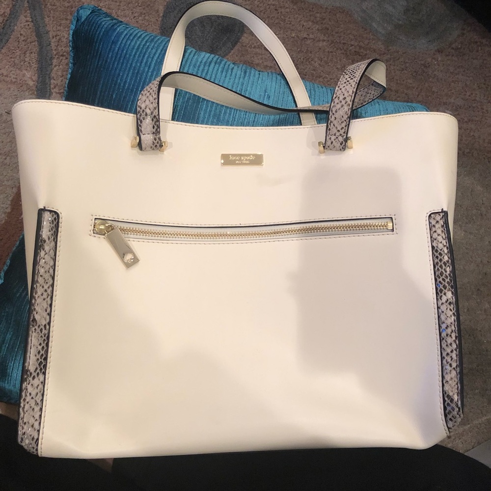 Kate Spade Tote Snake Skin - Ivory